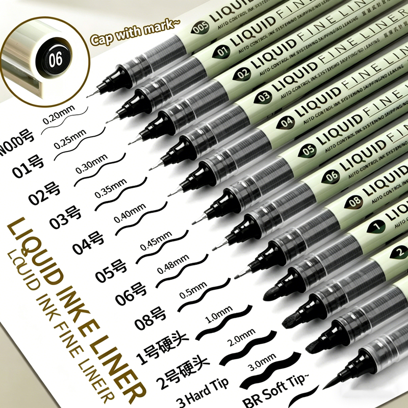 12 Pack Black Fineliner Drawin - Copic Marker Sketch 评论和价格