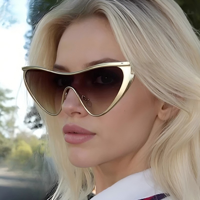 Rimless Y2K Style Sunglasses R - Metal Photo Panel 评论和价格